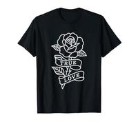 True Love Rose Tatouage Traditionnel Old School Flash Graphic T-Shirt