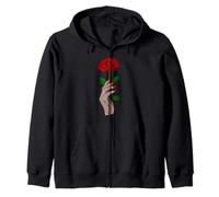 True Love Roses Rouges Rosas Vintage Retro Esthétique Art Sweat à Capuche