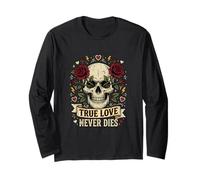 True Love Will Never Die Roses Tatouage Gothique Art Manche Longue