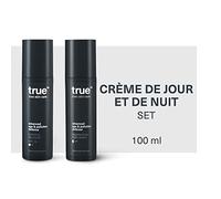 true™ men skin care | Essential Care Set | Crème de Jour Hydratante avec SPF 15 + Crème de nuit Régénérante | 2 x 50 ml