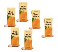 True® Mints | Bonbons Sans Sucre Orange | Petits Bonbons Goût Orange | Trousse Plaquettes Orange - 6 x 13 Gr