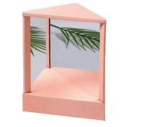 True Mirror Non Reversing,See The Real You Through This Non-Reversing Mirror,Portable Magnifying Cosmetic Mirror,Triangular Fixed Non-reversing Mirror,Non Reversing Mirror (rose clair)