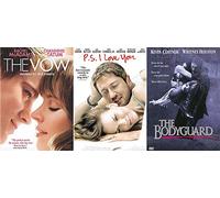 True Movie Romantic Modern Drama: The Vow True Events, P.S. I Love You & The Bodyguard Kevin Costner 3-DVD Bundle (Nicholas Sparks)