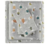 True North by Sleep Philosophie Cosy Flanelle de lit Queen Grey Dogs