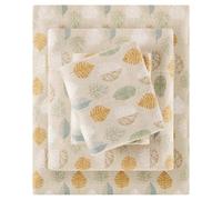 True North by Sleep Philosophy Parure de lit 3 pièces en flanelle chaude 100 % coton - Imprimé animaux et étoiles mignonnes pour temps froid, lit jumeau, feuilles multicolores