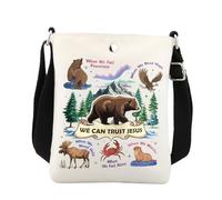 True North Vbs Sac à bandoulière We Can Trust Jesus Trusting Jesus In a Wild World True North Bible Verse Cadeaux Sac à bandoulière