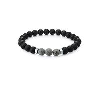 True Rebels Bracelet en pierres précieuses pour Homme en Acier inoxydable Agate