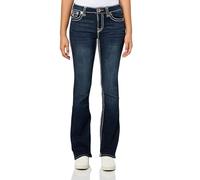 True Religion Becca Mid Rise Boot Flap Super T Jeans, Dark Stone Fox, 26 Femmes