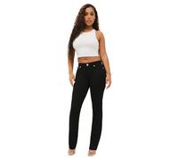 True Religion Billie Mr Straight Body Rinse pour Femme, Noir, Taille 33