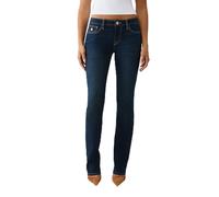 True Religion Billie Single Needle Mid Rise Flap Straight Jeans Femme