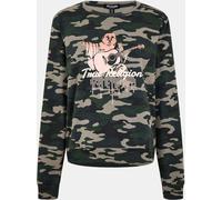 True Religion Buddha Dot Crew Hoodie Camo 14 Female