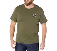 True Religion Buddha Logo Short Sleeve Tee T-Shirt, Militant Green, X-Large Homme