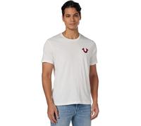 True Religion Buddha Logo Short Sleeve Tee T-Shirt, White, Large Homme