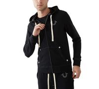 True Religion Buddha Logo Zip Hoodie Sweatshirt Capuche, Noir, M Homme