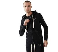 True Religion Buddha Logo Zip Hoodie Sweatshirt Capuche, Noir, S Homme