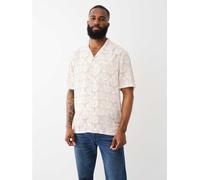 True Religion Camp Collar Shirt Mens Blanc Optique XS Male