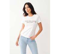 True Religion Crew Neck Logo T-Shirt Blanc Optique 16 Female