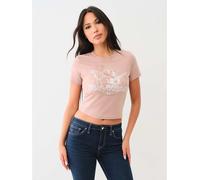 True Religion Crystal Retro Buddha Logo Baby T-Shirt Womens Ramure 10 Female