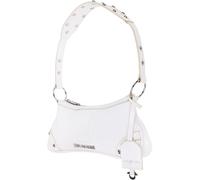 True Religion Femme Horseshoe Shoulder Bag, Zip-Top Mini Handbag with Gold Hardware and Signature Lining Sac à bandoulière, Blanc