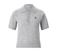 True Religion, Femme, Tops, Gris, Taille: 38 FR Pull-Over à Manches Courtes Style Polo