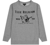 True Religion Foil Buddha Logo Sweatshirt Boy's Gris chiné 14 ans Male