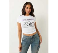 True Religion Gathered Baby T-Shirt Womens Blanc 14 Female