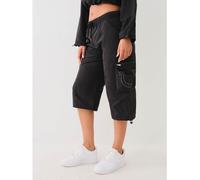 True Religion Horseshoe Cargo Capri Jeans Womens Noir 25 L32 Female