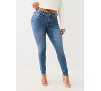 True Religion Jennie Crystal Mid Rise Skinny Jeans Womens Med Wintry Wsh 29 L32 Female