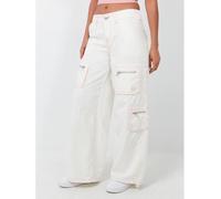 True Religion Jessie Baggy Cargos Womens Blanc d'hiver 25 L32 Female