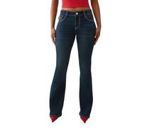 True Religion Joey Single Needle Mid Rise Flap Flare Jeans Femme
