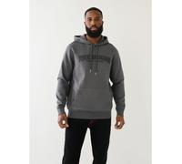 True Religion Men's Over-The-Head Painted Logo Hoodie Irongate XL Male
