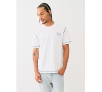 True Religion Men's Regular Fit Stitch T-Shirt Blanc L Male