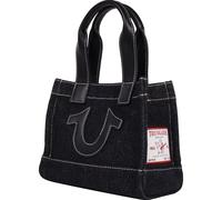 True Religion Mini sac fourre-tout en denim avec sangle réglable, noir