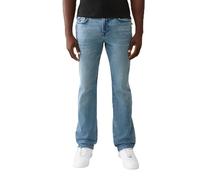 True Religion Ricky Rabat Droit à Aiguille Simple pour Homme, Bleu, 33