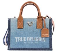 True Religion Sac à main fourre-tout moderne en denim avec sangle réglable, bleu clair