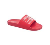 True Religion Sandales graphiques pour homme - Logo Bold Block Logo, confort décontracté, Rouge, 43 EU