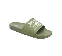 True Religion Sandales graphiques pour homme - Logo Bold Block Logo, confort décontracté, vert, 41 EU