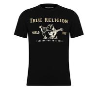 True Religion Short Sleeve Metallic Buddha Tee T-Shirt, Noir, M Homme