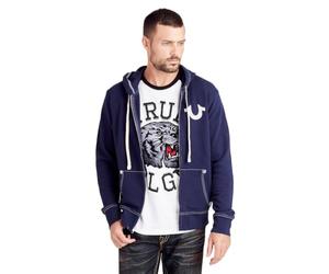 True Religion Sweat À Capuche Zippé avec Logo Bouddha 3 Sweatshirt à Capuche Homme