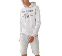 True Religion Sweat capuche en polaire Bouddha pour homme - Oatmeal Heather/Metallic Blk Small
