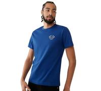 True Religion T-Shirt à col Rond Bouddha pour Homme, Bleu Cobalt, M