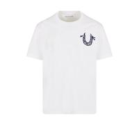 True Religion T-Shirt bleu / blanc, Taille M