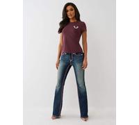 True Religion T-shirt Col rond True Religion Crystal Cheval Shoe