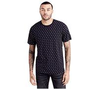 True Religion All Over Monogram Tee T-Shirt, Noir, XL Homme