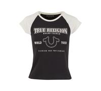 True Religion T-shirt noir / blanc, Taille L