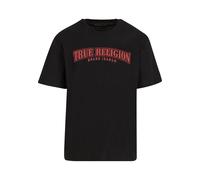 True Religion T-Shirt 'Nu Brush' homard / noir, Taille S