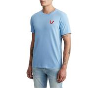 True Religion Buddha Logo Short Sleeve Tee T-Shirt, Bleu Oasis, L Homme