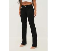True Religion True Religion 2SB Black Rinse Billie Mid Rise Straight Jeans