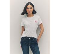 True Religion True Religion Optic White 100% Cotton Embroidered Horseshoe Short Sleeve Crew T-Shirt