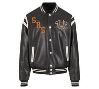 True Religion Veste mi-saison 'Varsity' umbra / noir / blanc, Taille L